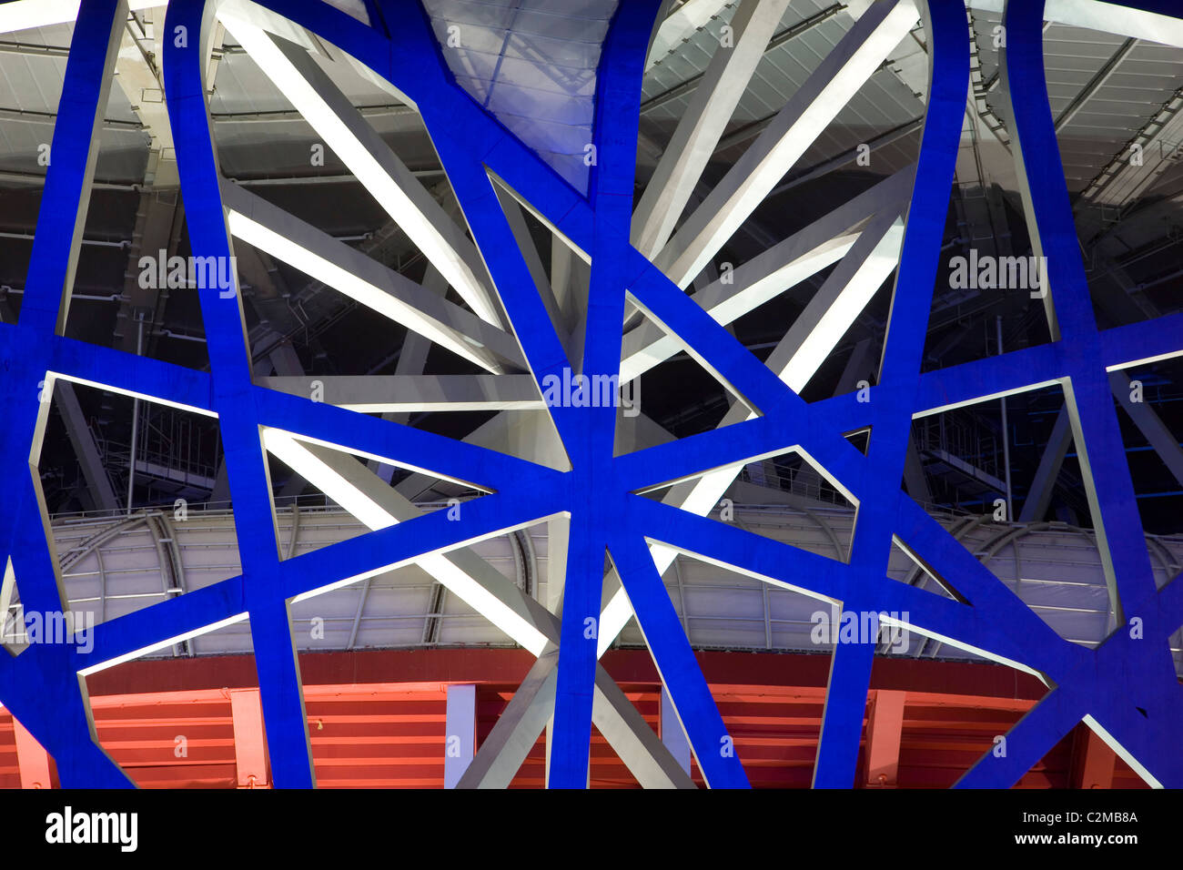 Beijing national stadium under construction hi-res stock