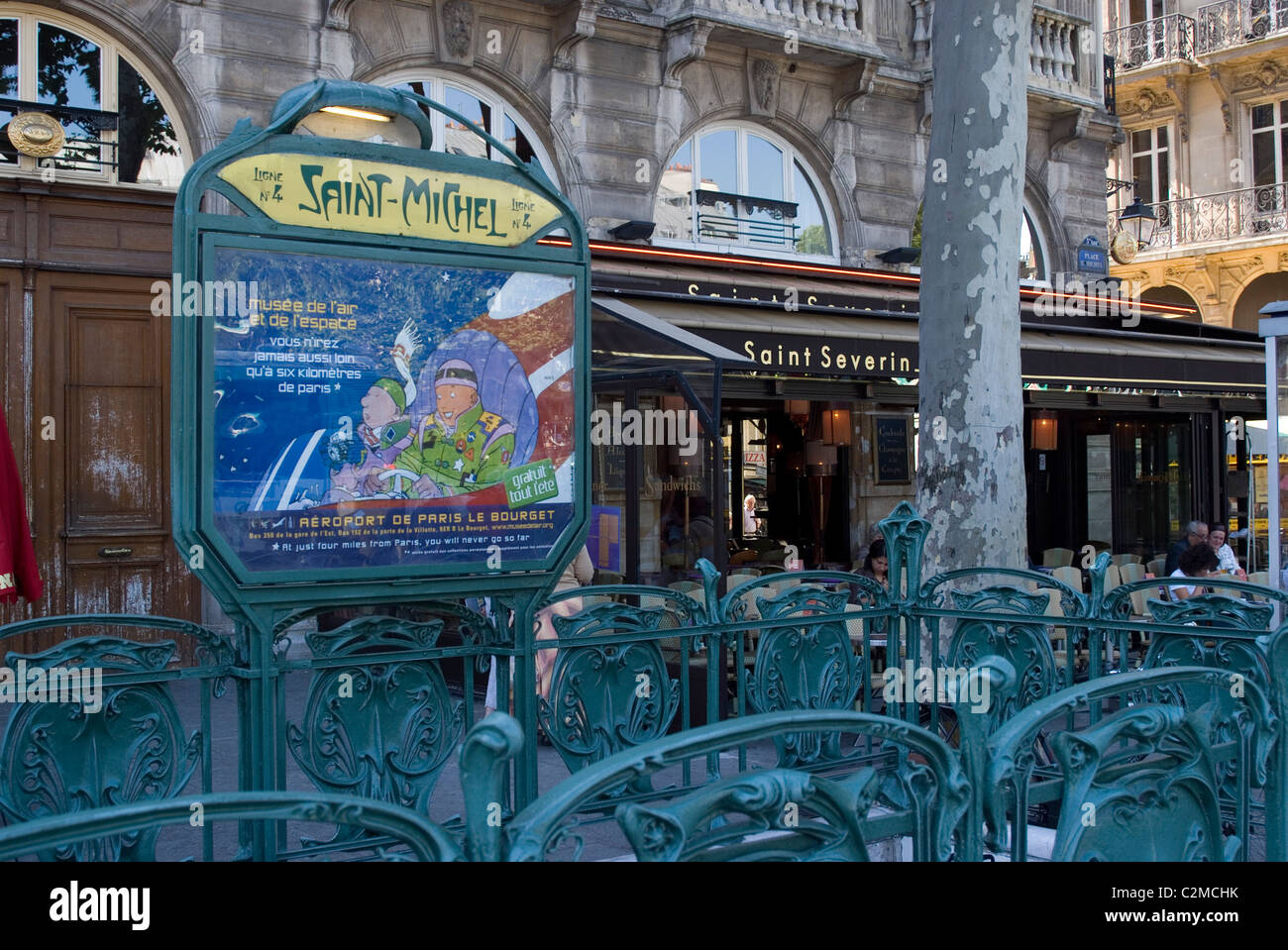 Saint-Michel metro, Rive Gauche, Paris. Stock Photo