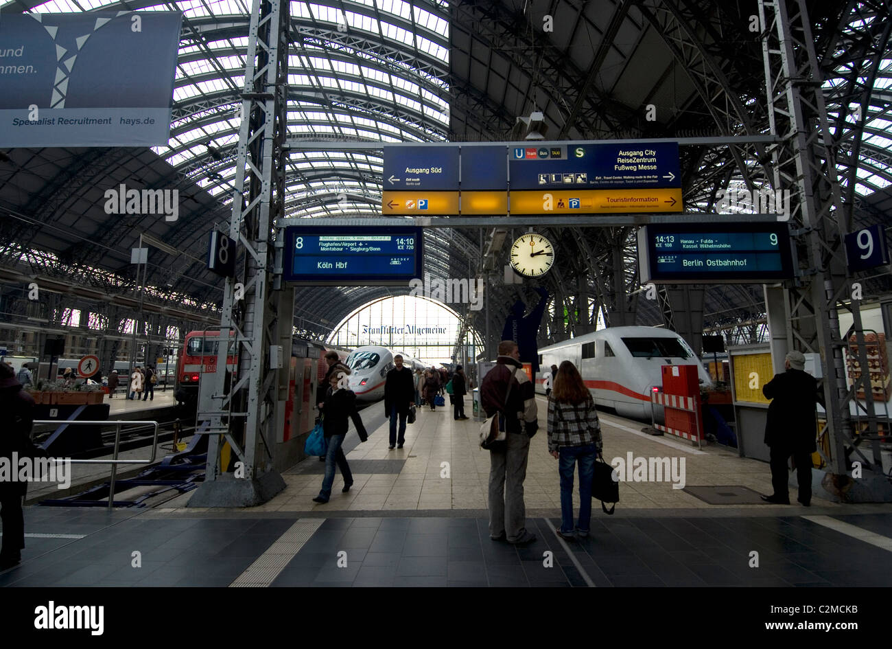 Train station at Frankfurt Stock Photo Alamy