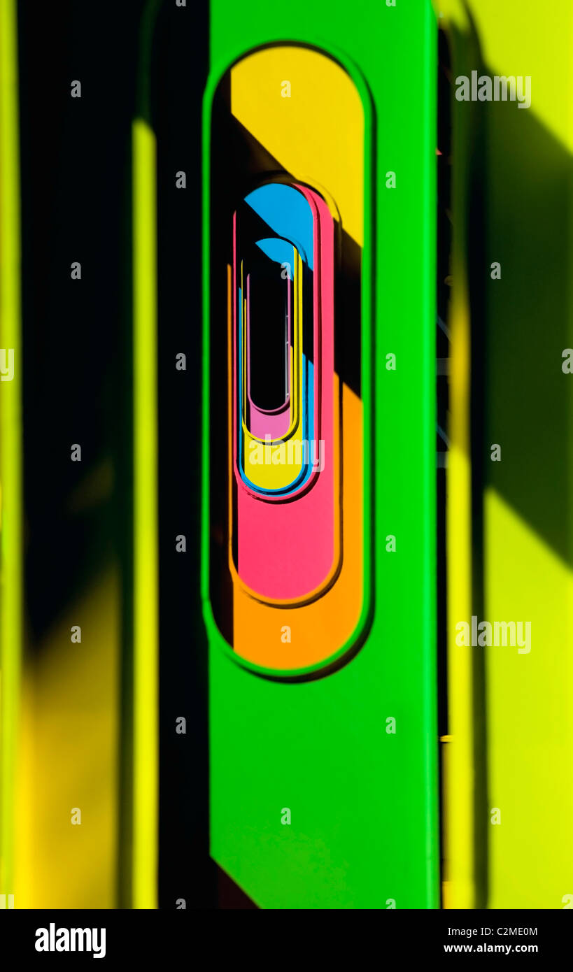 Looking Through Colorful Ovals Stock Photo