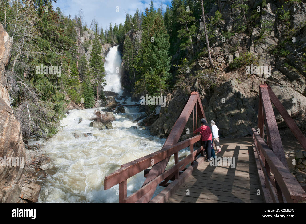 Colorado, Steamboat Springs, Fish Creek Falls, 283-foot waterfall Stock Photo - Alamy