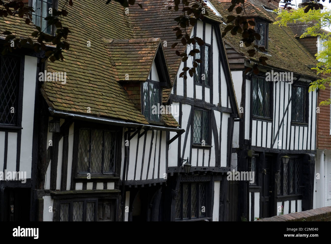 Tudor Houses, Rye, Kent, England Stock Photo