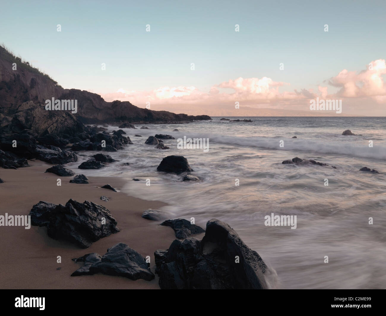Maui, Hawaii, Usa; Ocean Tide Stock Photo Alamy
