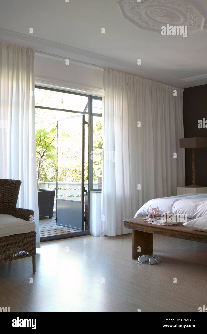 Wooden Floor Full Height Window Stock Photos Wooden Floor