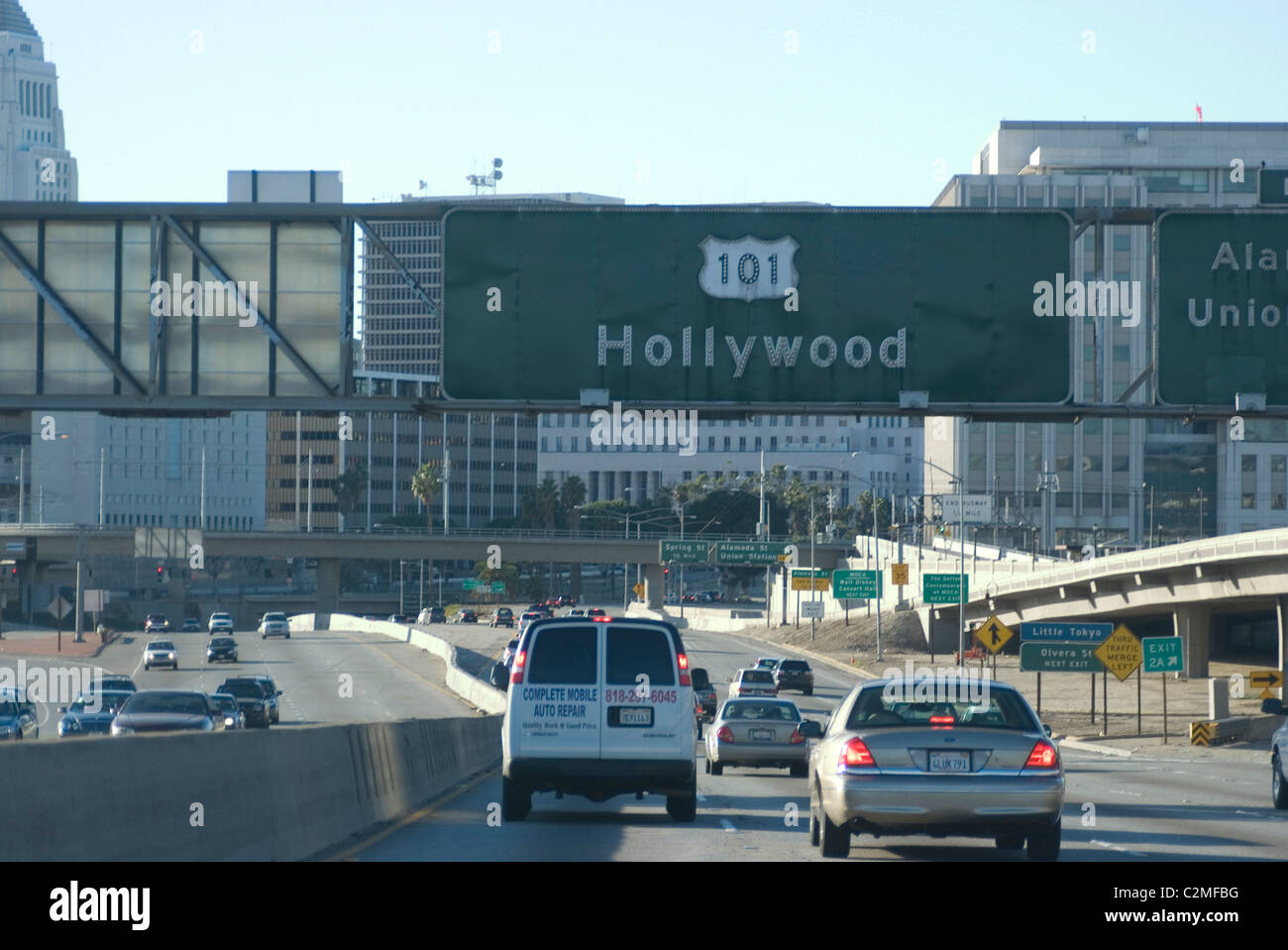 5 & 101 freeways, Los Angeles, California, USA Stock Photo