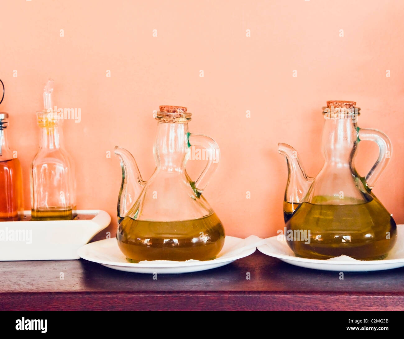 Olive Oil On Display Stock Photo