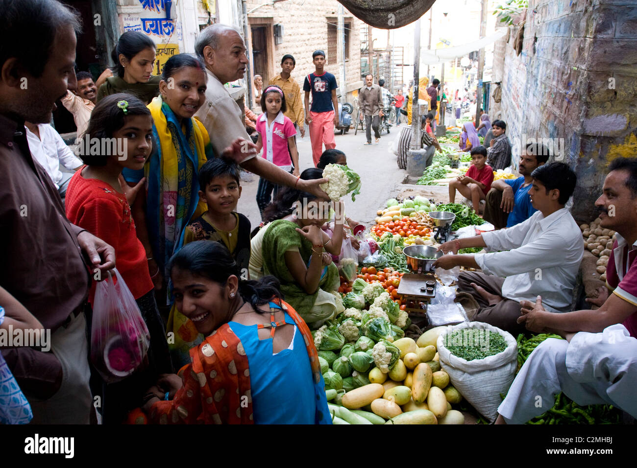 Vegetable market in Jodhpur Stock Photo Alamy
