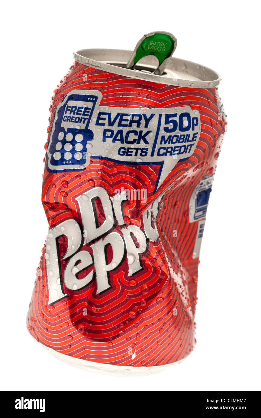 Crushed Can of Dr. Pepper Stock Photo Alamy
