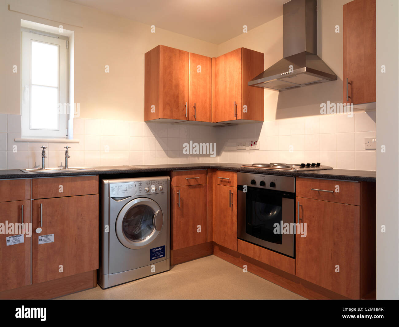 New build kitchen and appliances Stock Photo Alamy