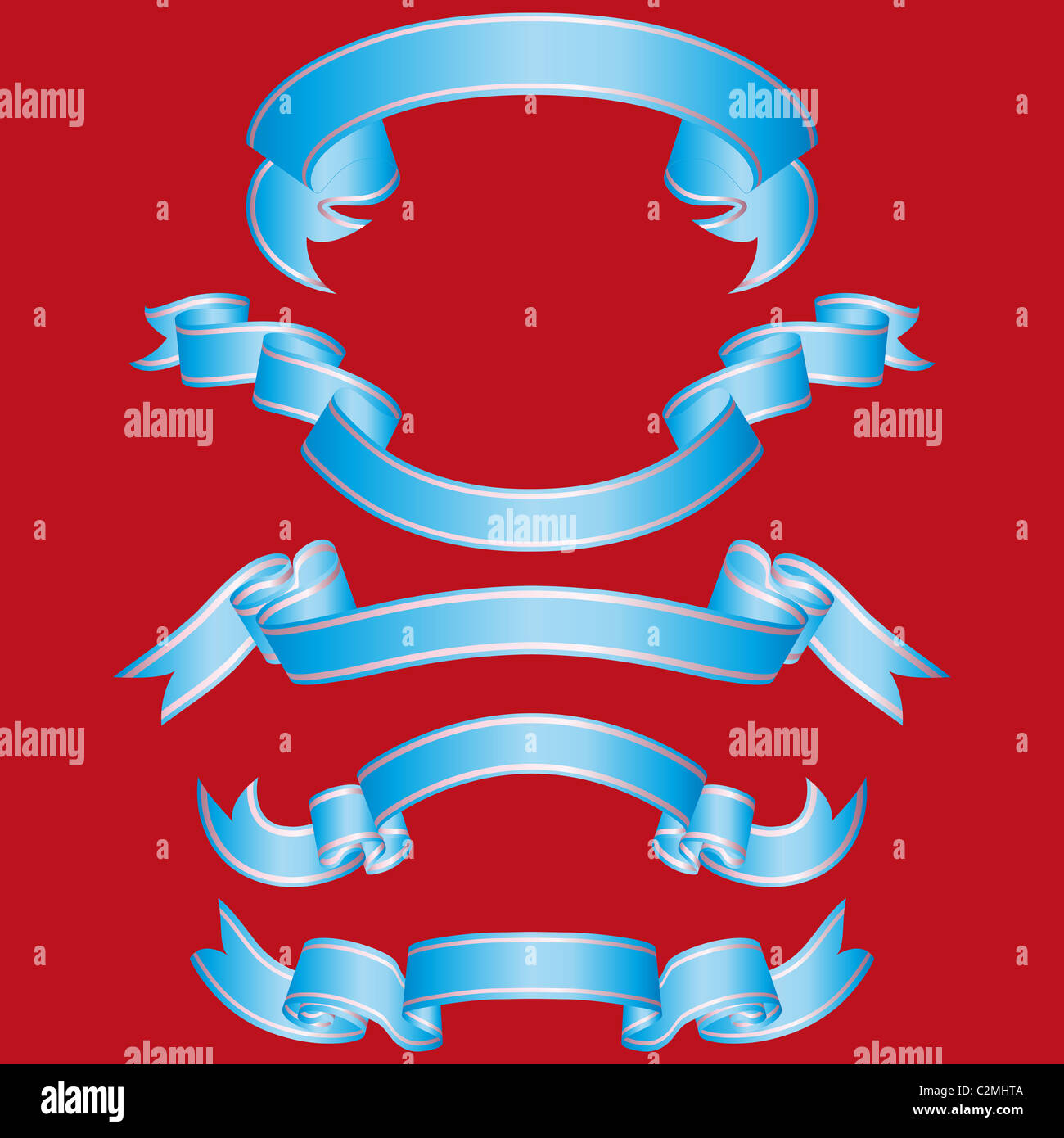 Set of different vector ribbons for design use Stock Photo Alamy