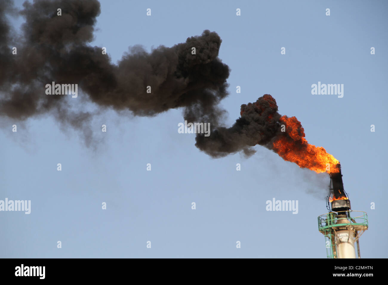 Huge flames leak from a gas pipe Stock Photo Alamy