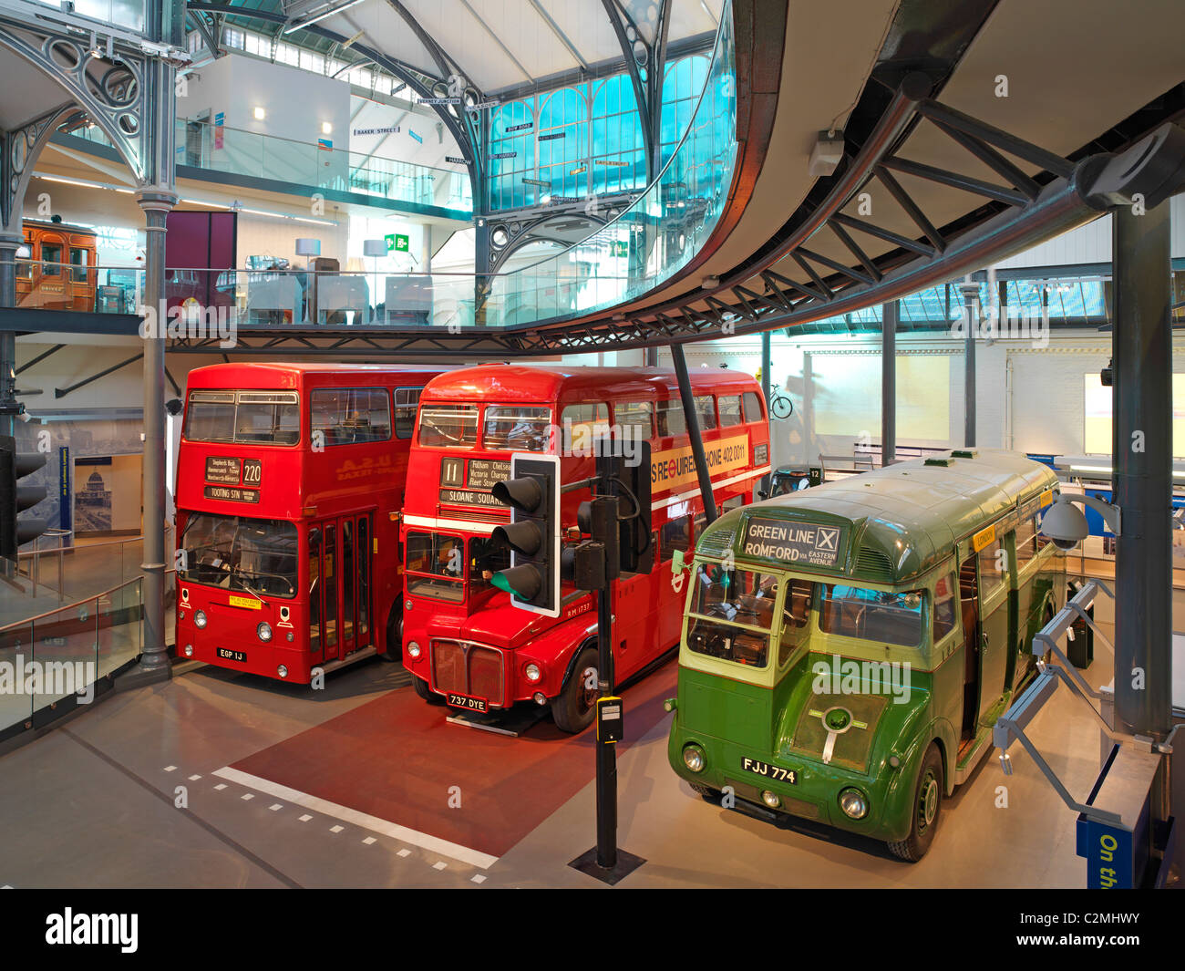 London transport Museum refurbishment, Covent Garden, London. Complete re-design and refurbishment of the London Transport Stock Photo