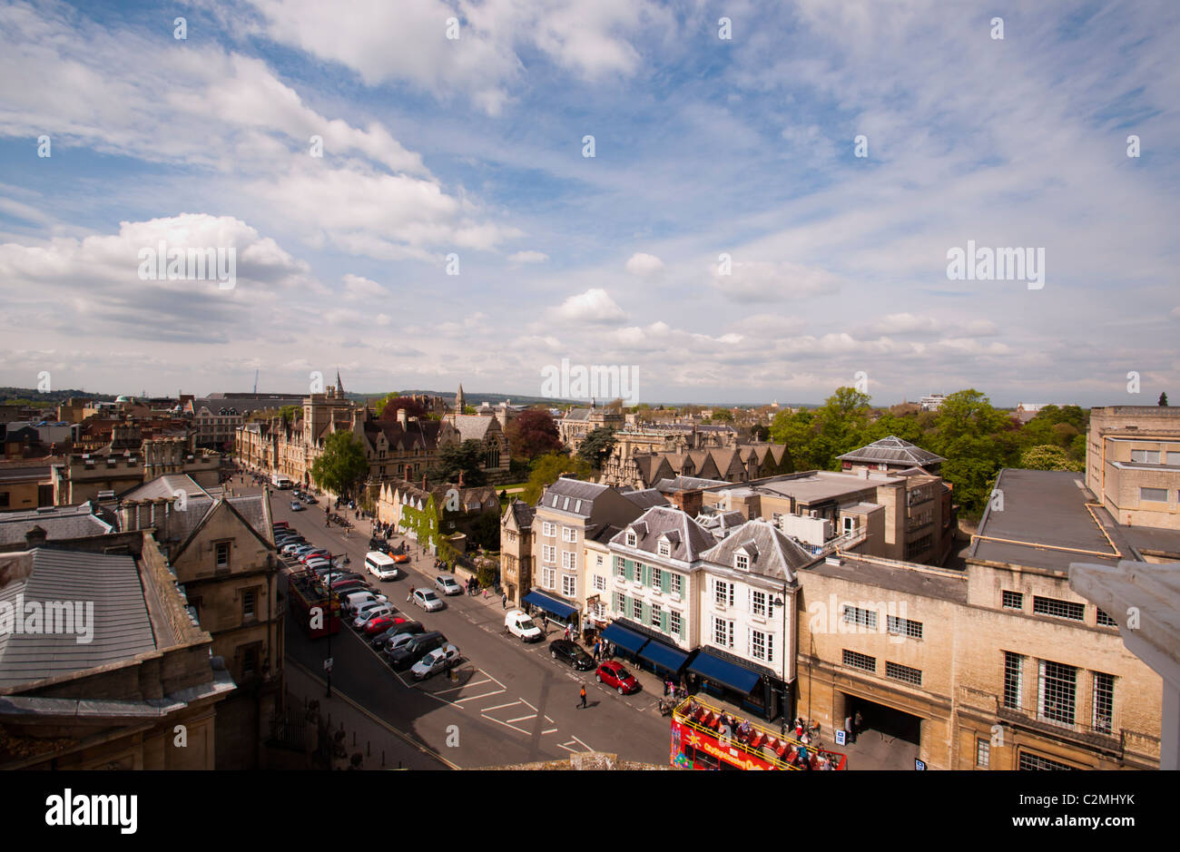 Broad Street Oxford from high up Stock Photo Alamy