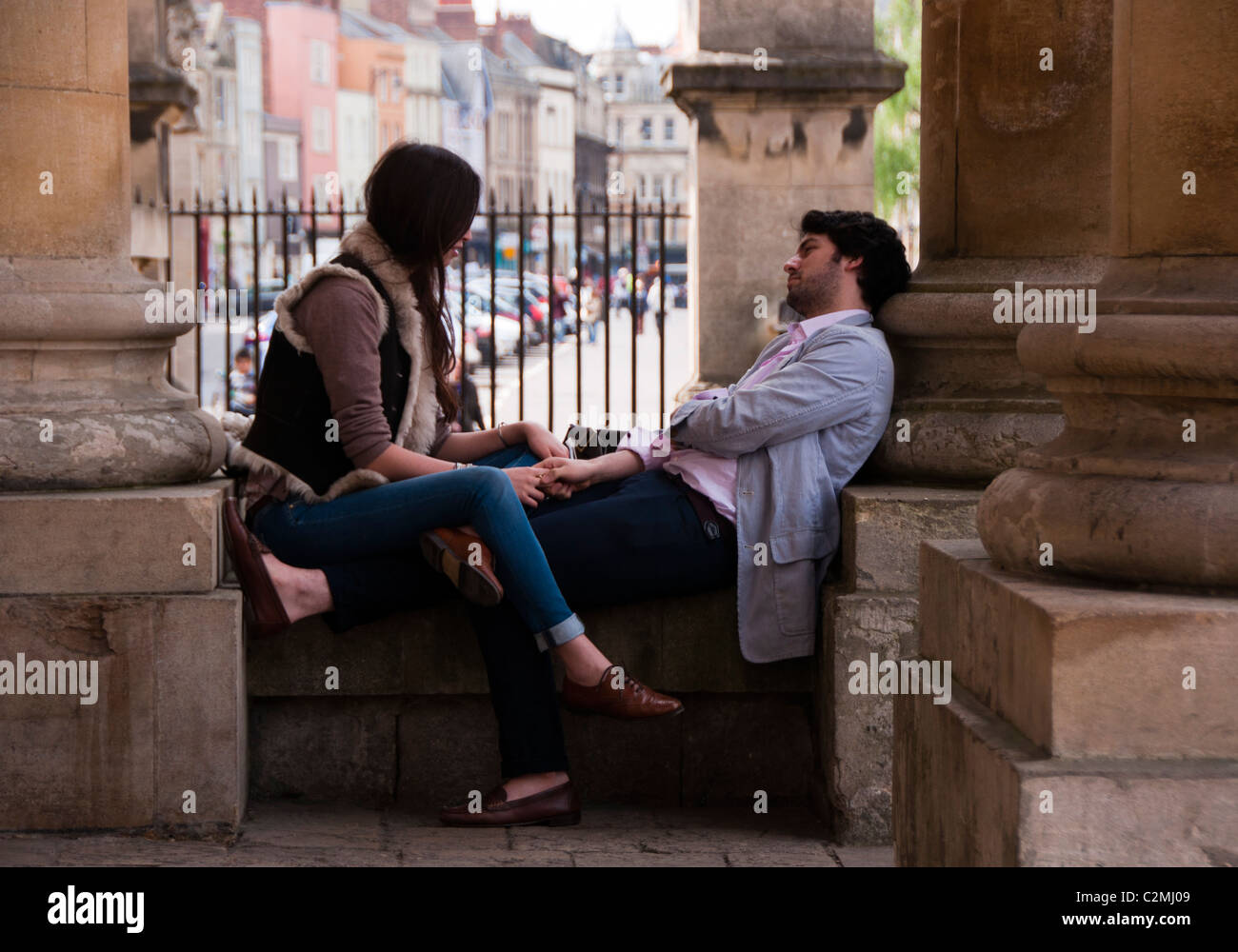 Romantic couple in Oxford Stock Photo Alamy
