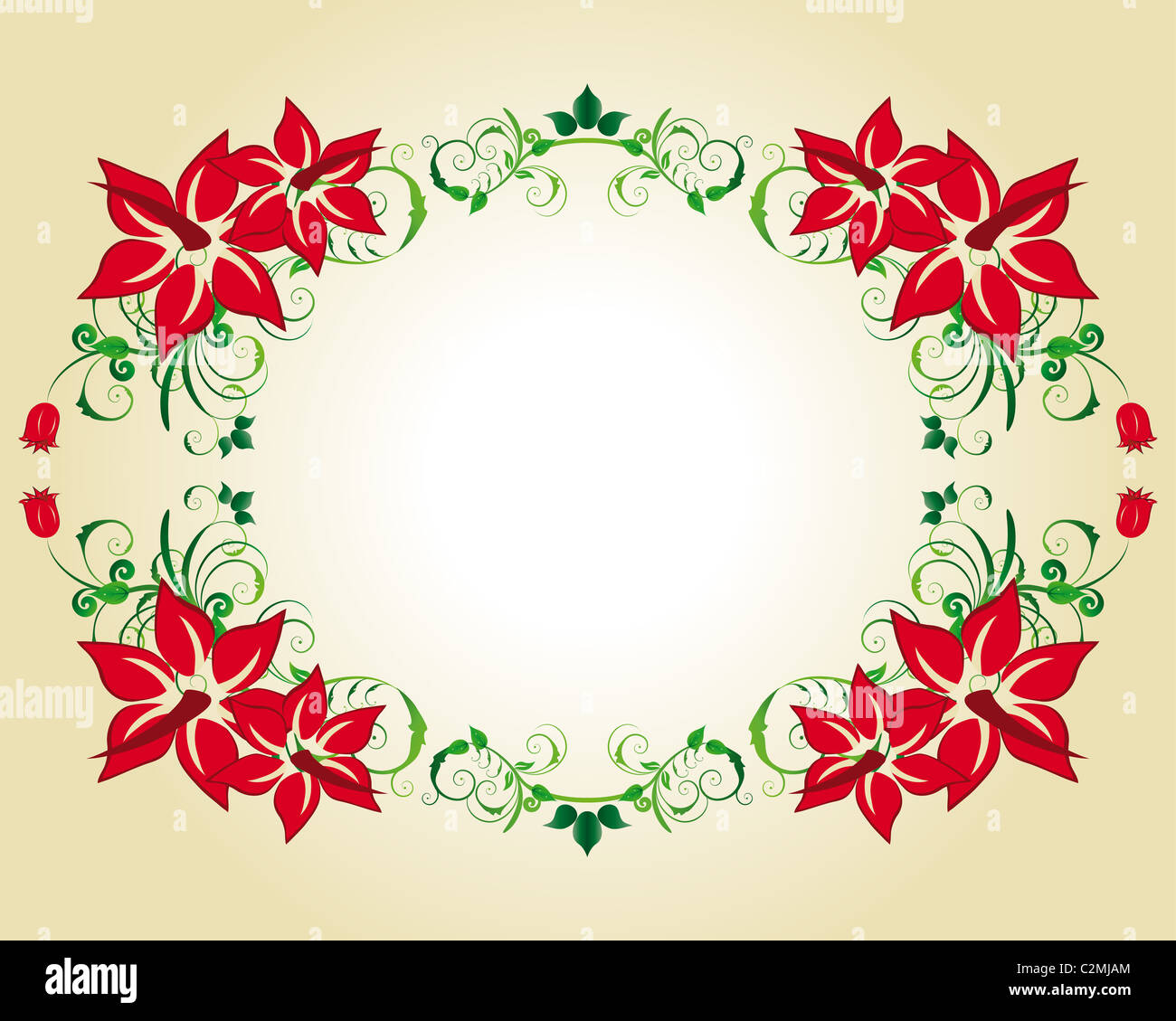 Abstract floral vector frame backgrounds in Victorian style Stock Photo ...