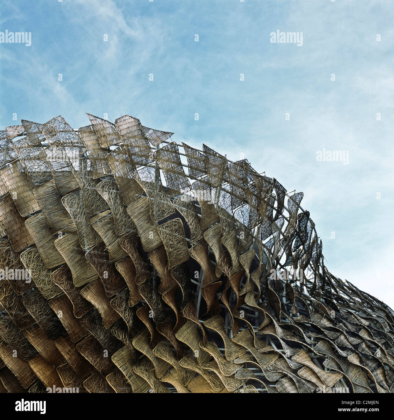 Expo Building Rattan Spanish Pavilion at the Shanghai World expo wicker panels on steel ...