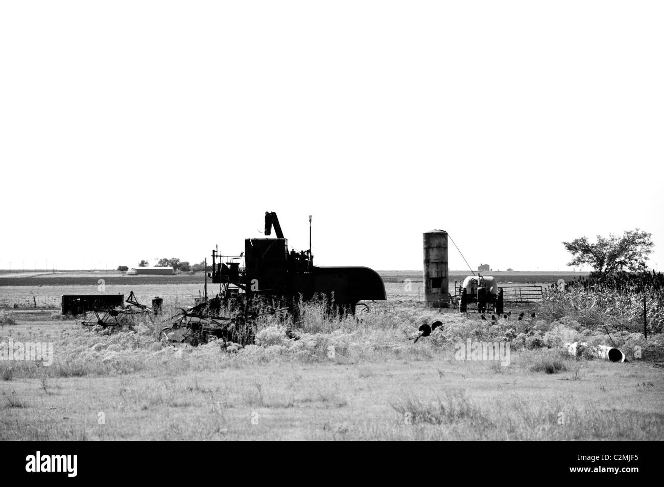 Ranch on Texas high plains Stock Photo Alamy