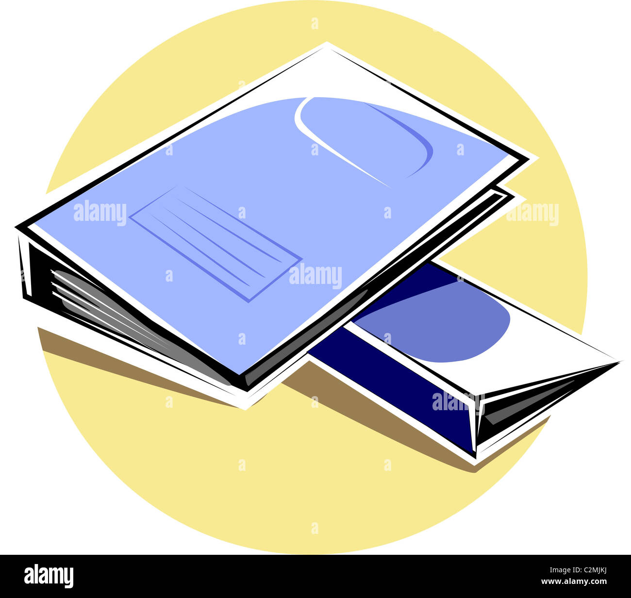 two blue colour folders Stock Photo - Alamy