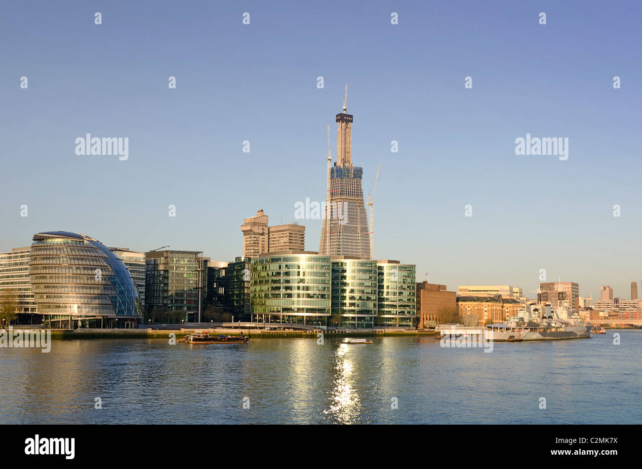 London City Hall and Shard panorama Stock Photo