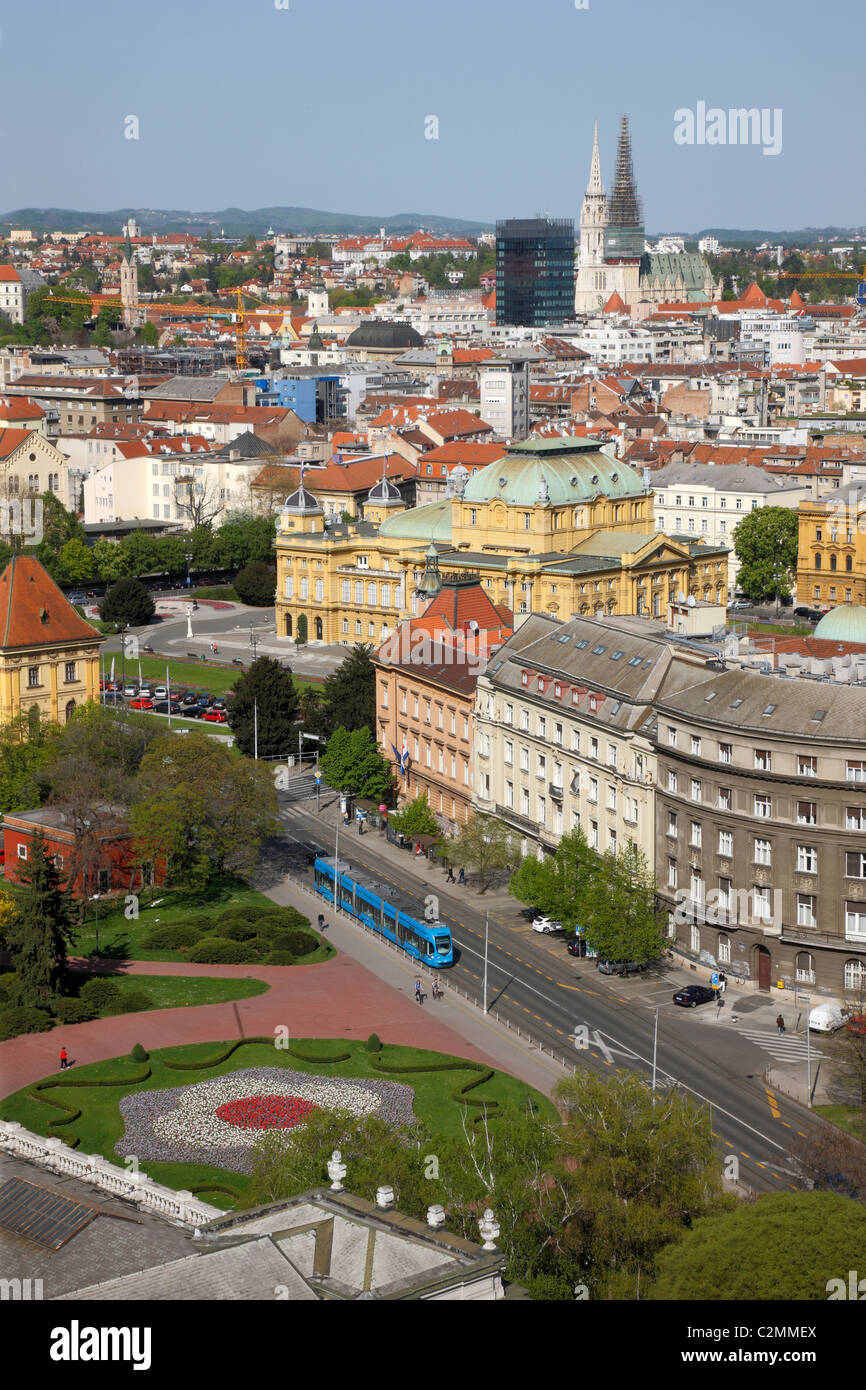 Zagreb panoramic view Stock Photo