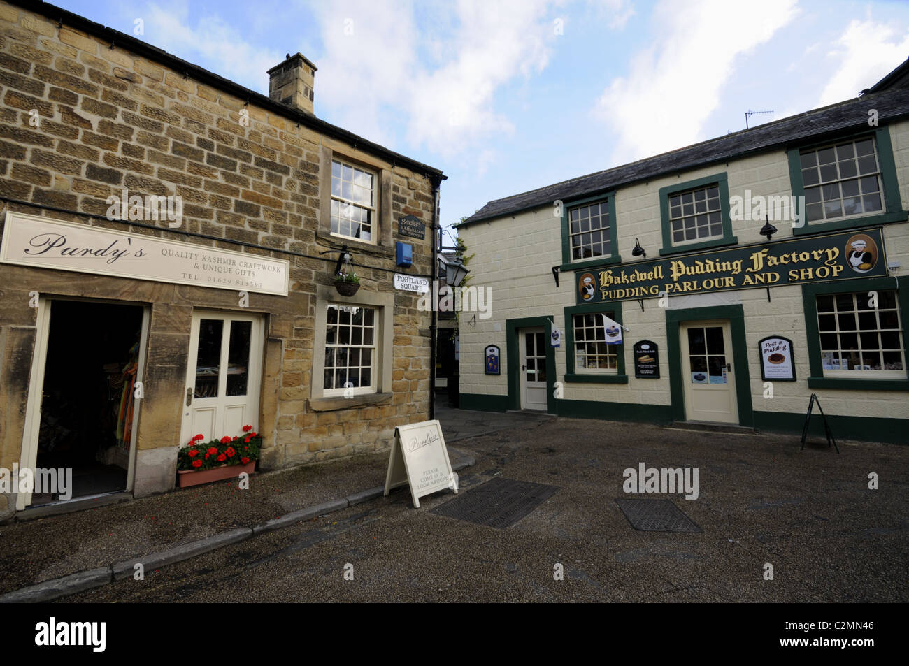 Shops in Bakewell Peak District Stock Photo Alamy