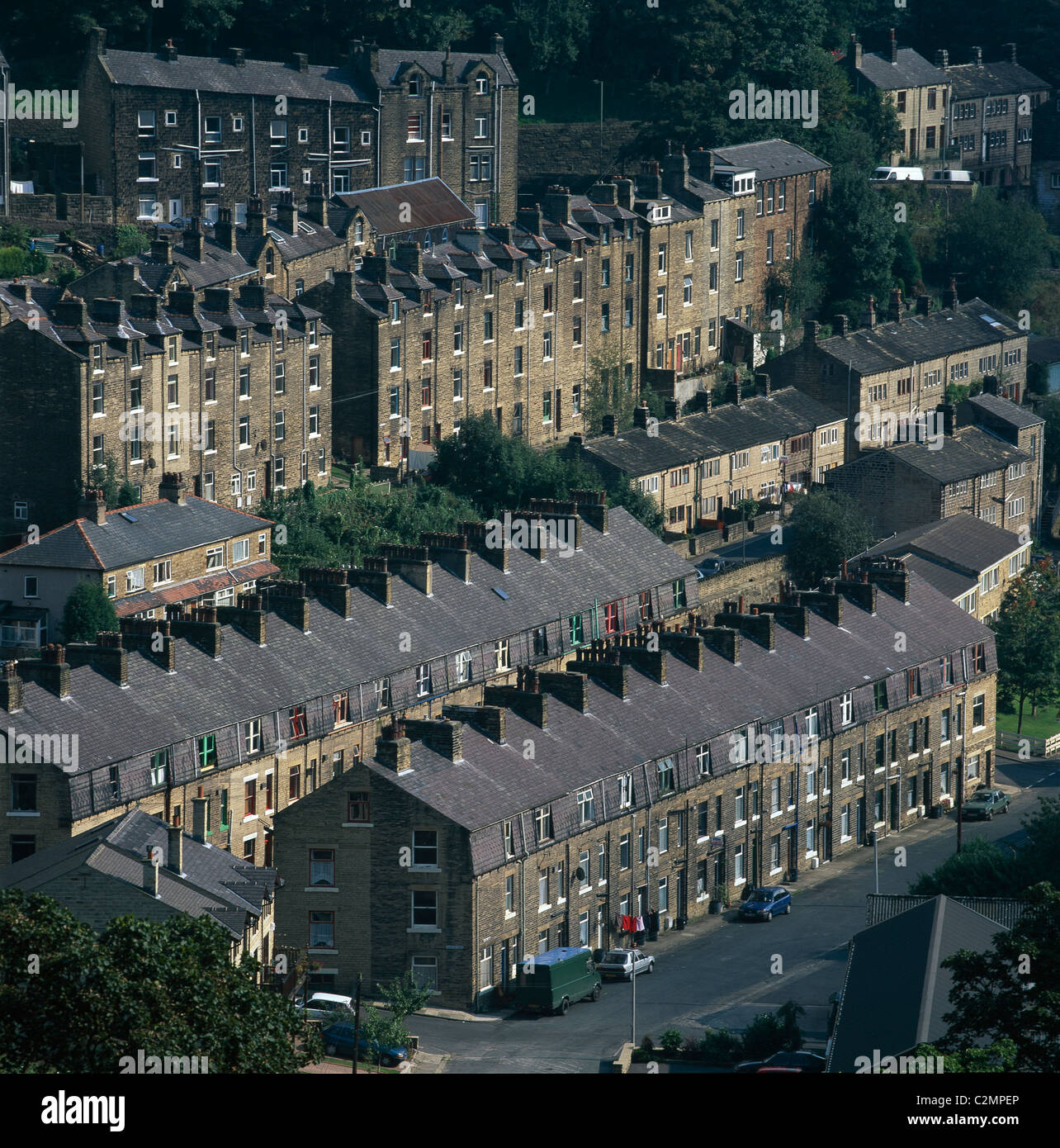 Terraced houses, Hebden Bridge, Yorkshire, England Stock Photo Alamy
