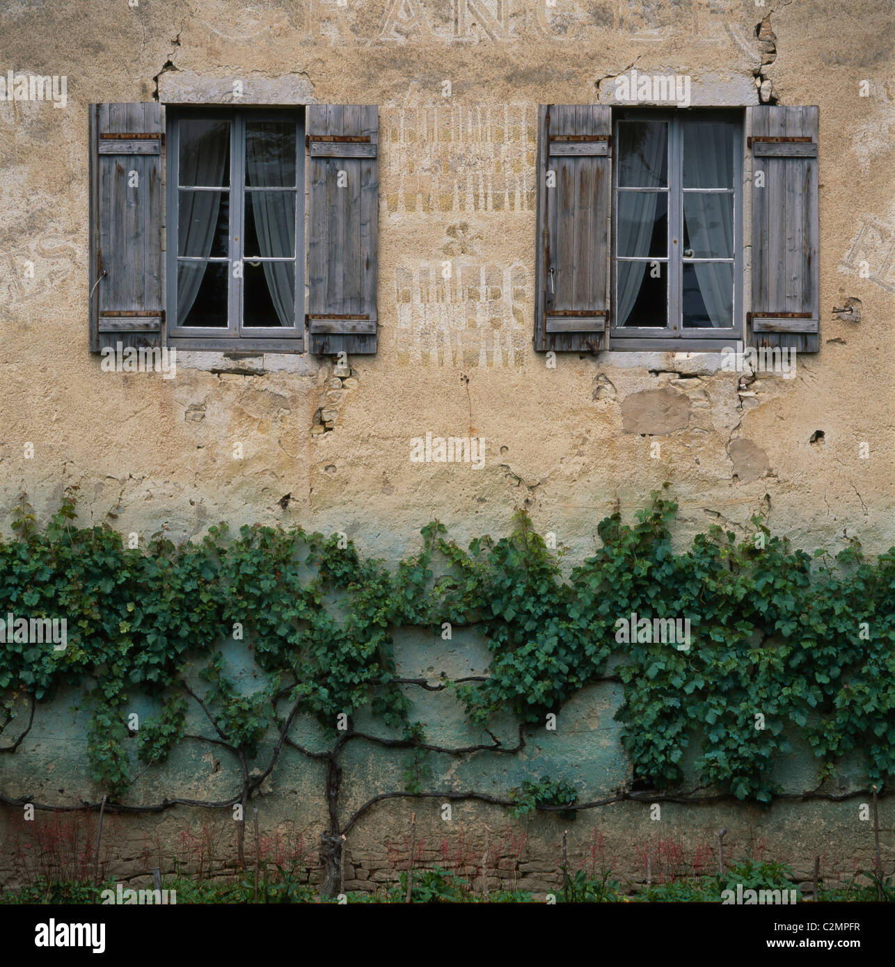 Shuttered windows Auxonne-les Petit France . Stock Photo