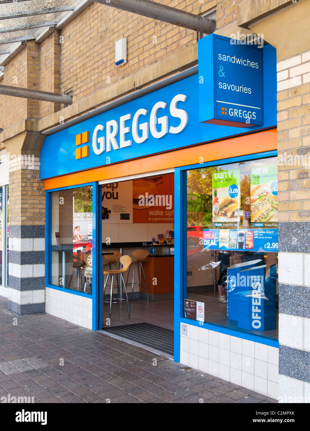 Greggs bakers shop, England, UK Stock Photo