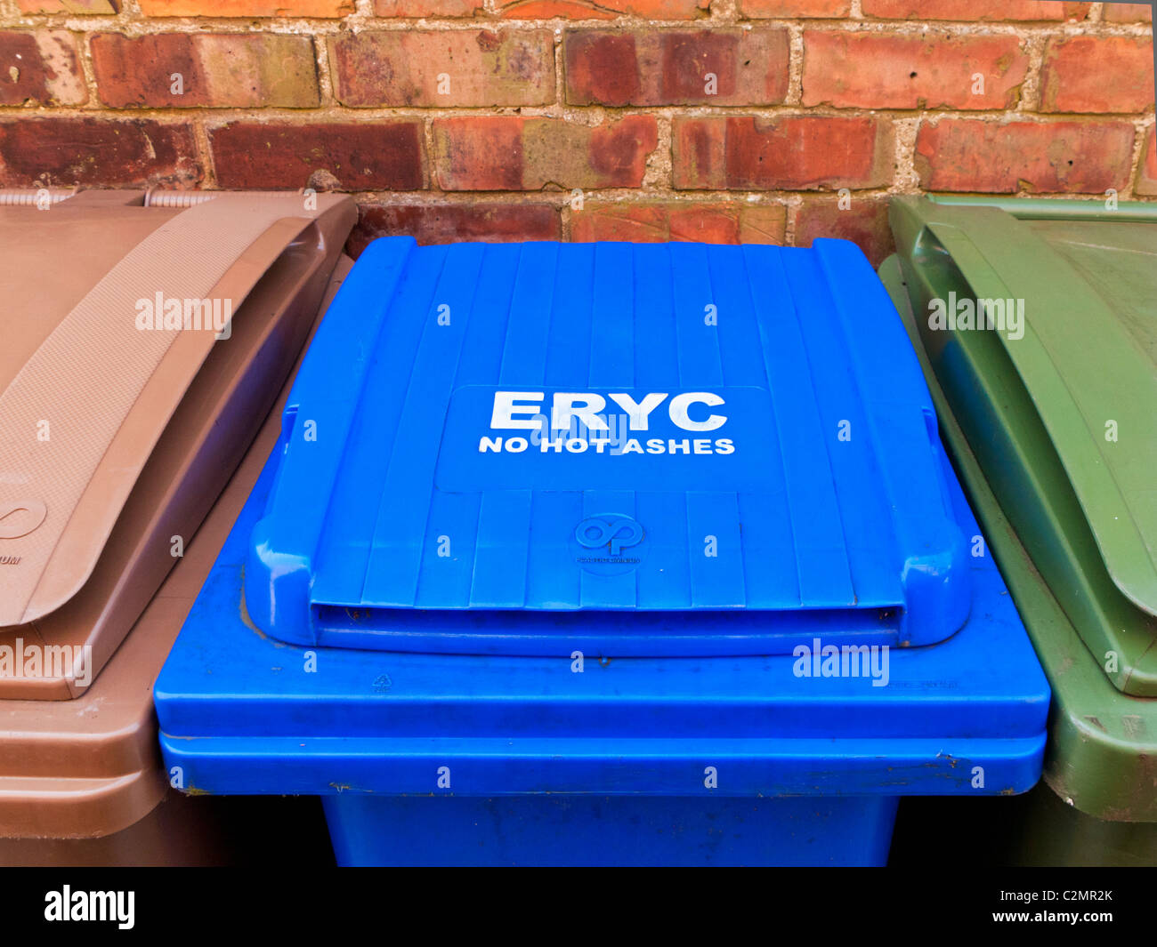 Recycling wheelie bins, England, UK Stock Photo