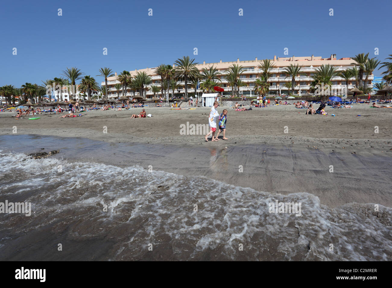 Playa de las Americas beach, Canary Island Tenerife, Spain Stock Photo
