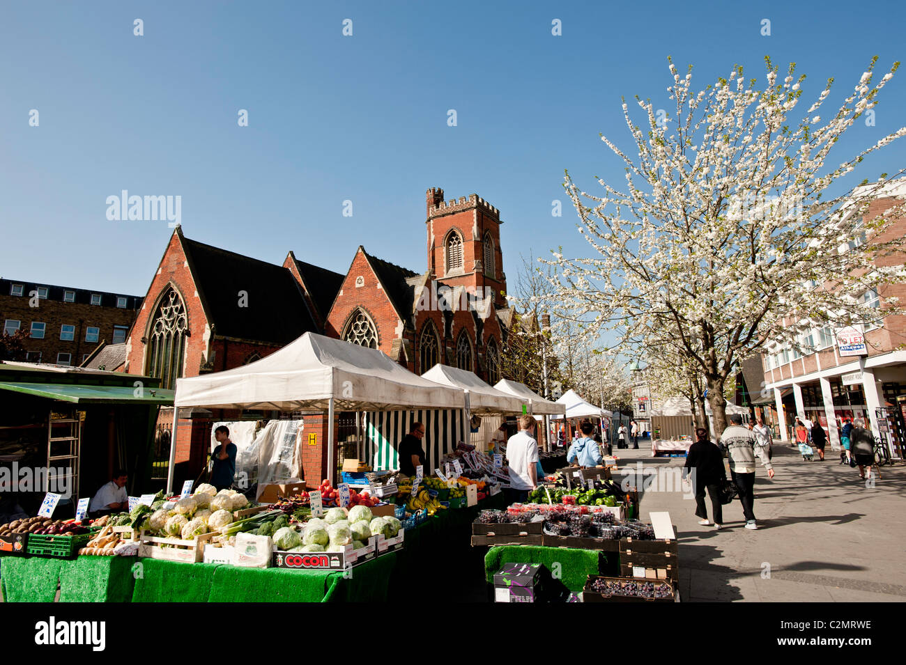 Market by St Mary's Church, Acton, W3, United Kingdom Stock Photo Alamy