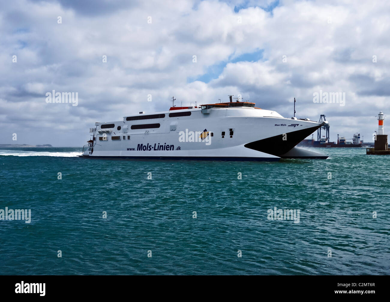 Mols Linien Fast Car And Passenger Ferry Max Mols Approaching Aarhus 