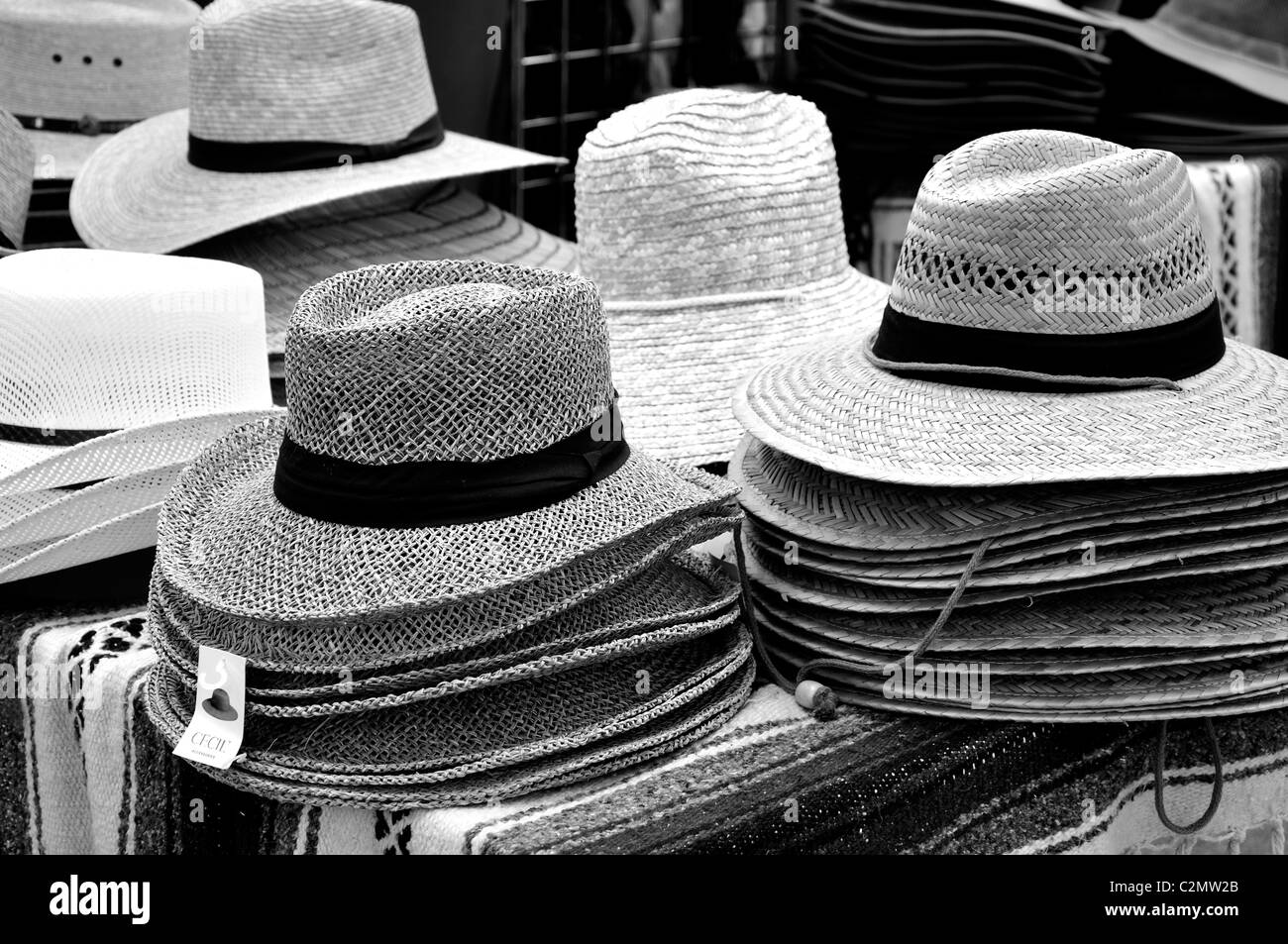 Black and white hats hi-res stock photography and images - Alamy