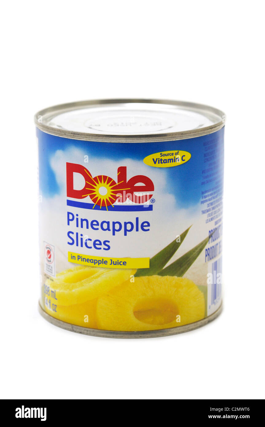 Tin of Pineapple Slices Stock Photo Alamy