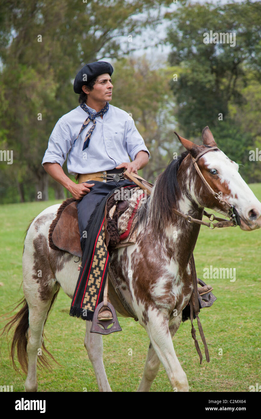 Portrait of a handsome gaucho, Argentina Stock Photo