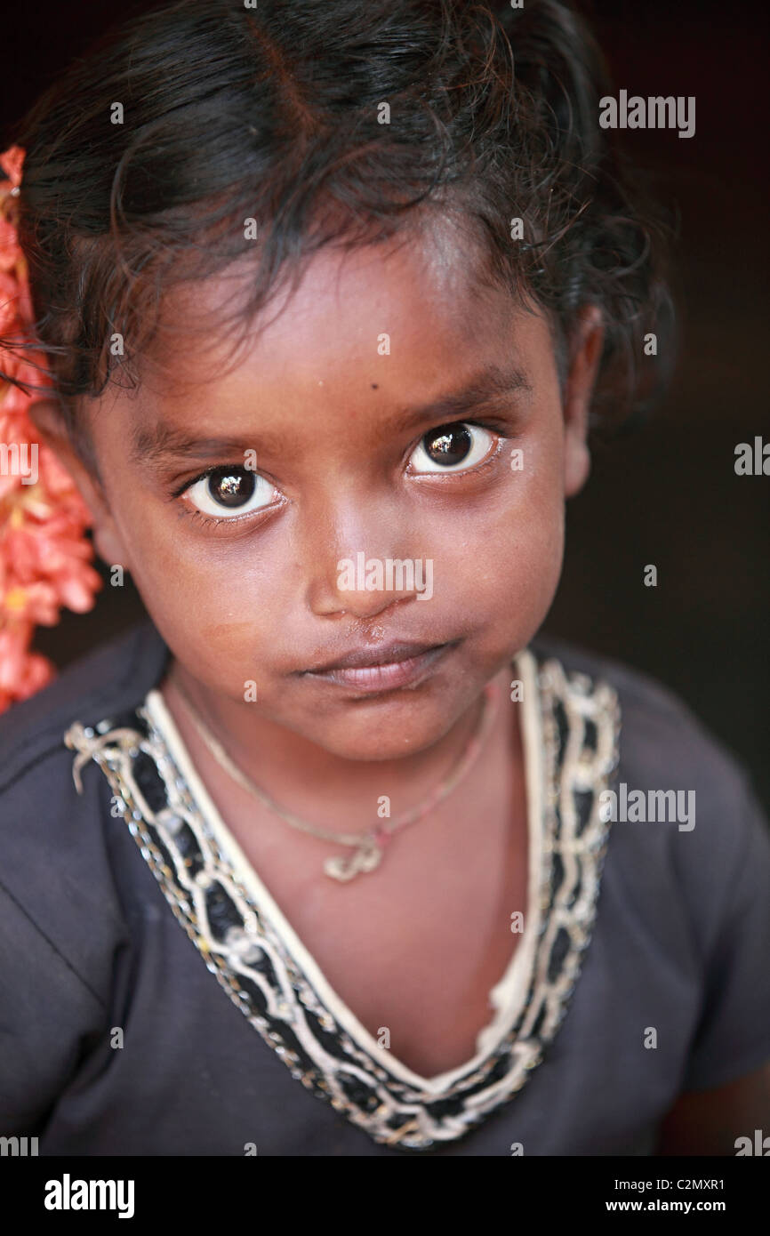 Indian girl in Andhra Pradesh South India Stock Photo - Alamy