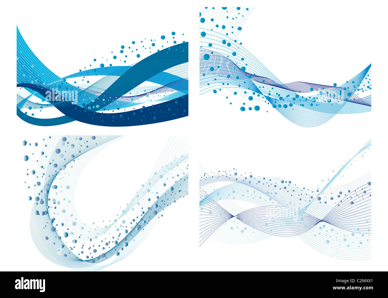 Set of abstract vector water background Stock Photo - Alamy