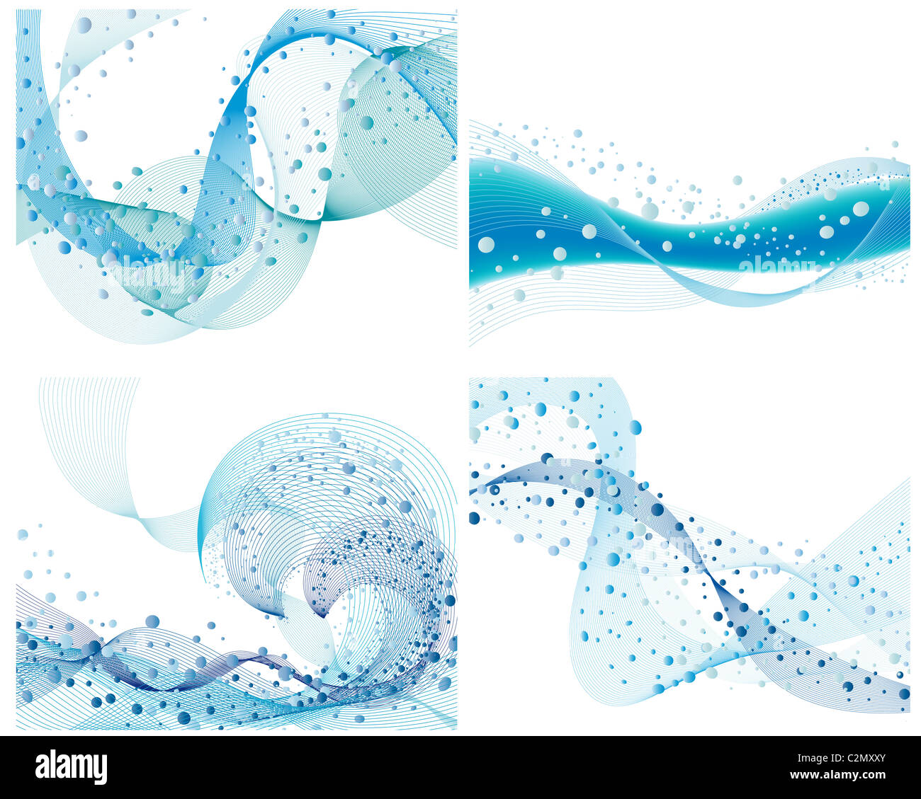Set of abstract vector water background Stock Photo - Alamy
