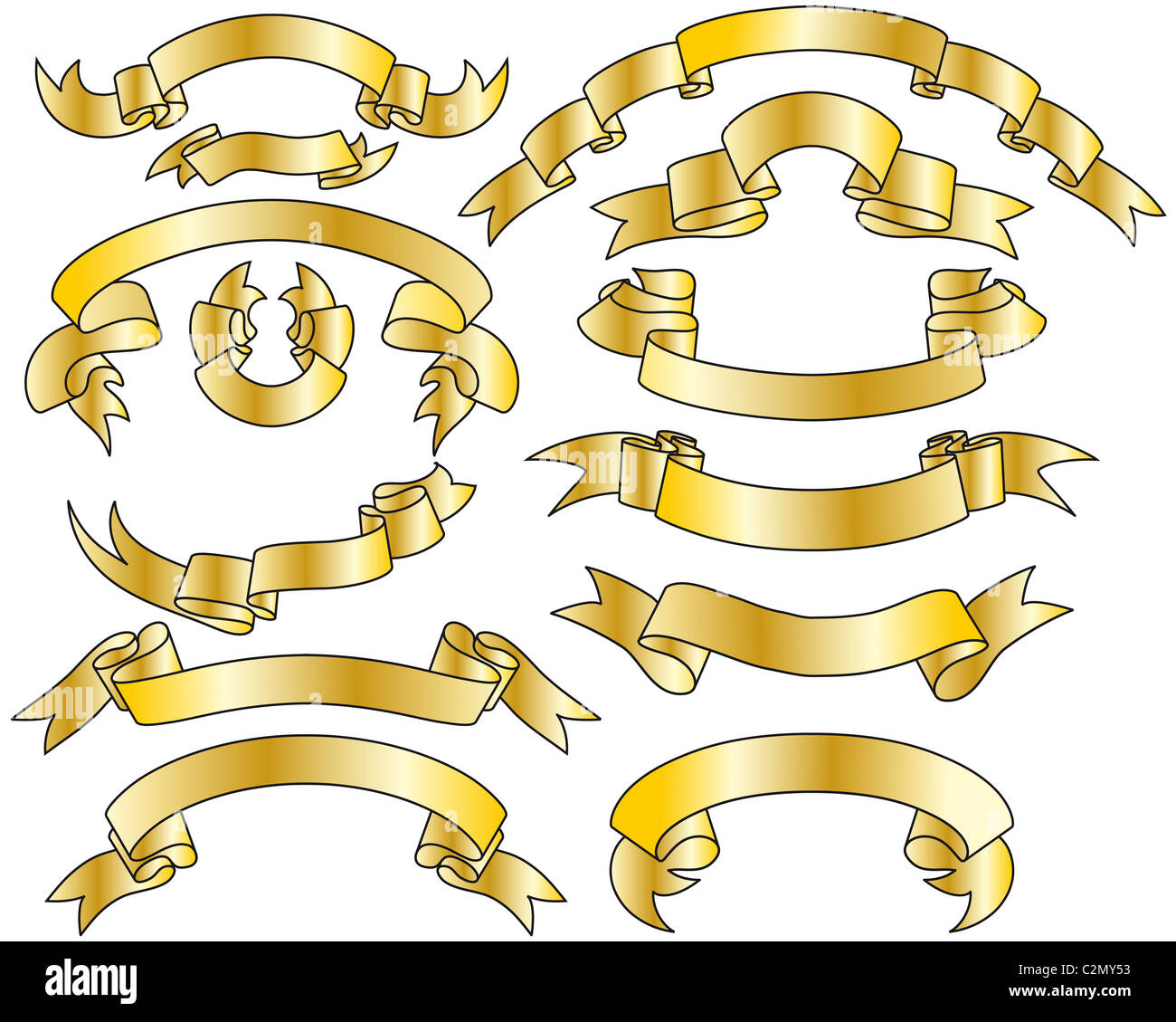 Set of different vector ribbons for design use Stock Photo Alamy