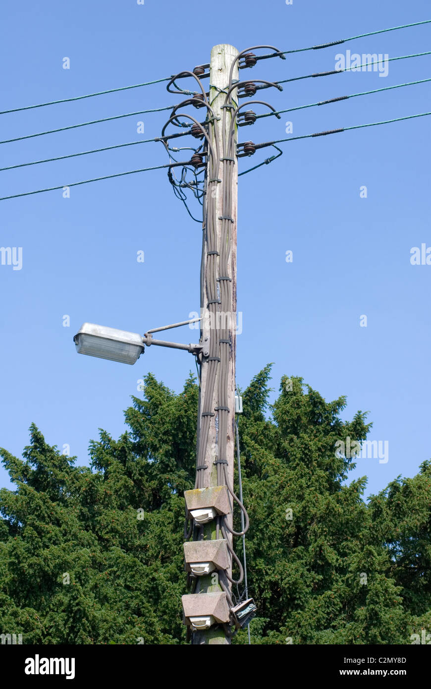 Old electric pole, Suffolk, England Stock Photo Alamy