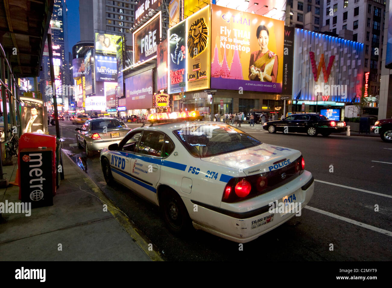 NYPD Police Times square New York Manhattan Stock Photo