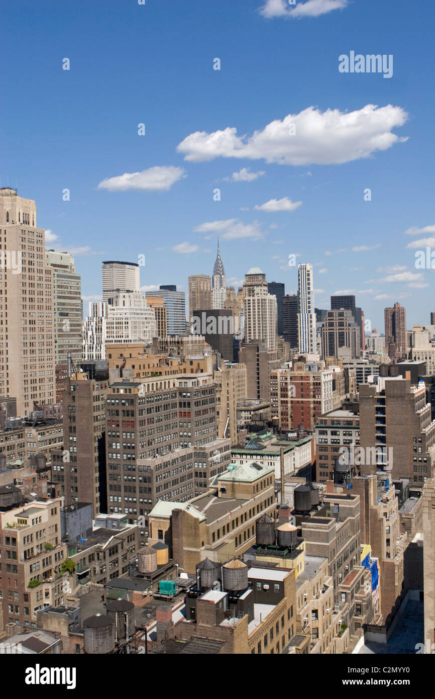 View from New Yorker Hotel over Manhattan skyline Stock Photo - Alamy