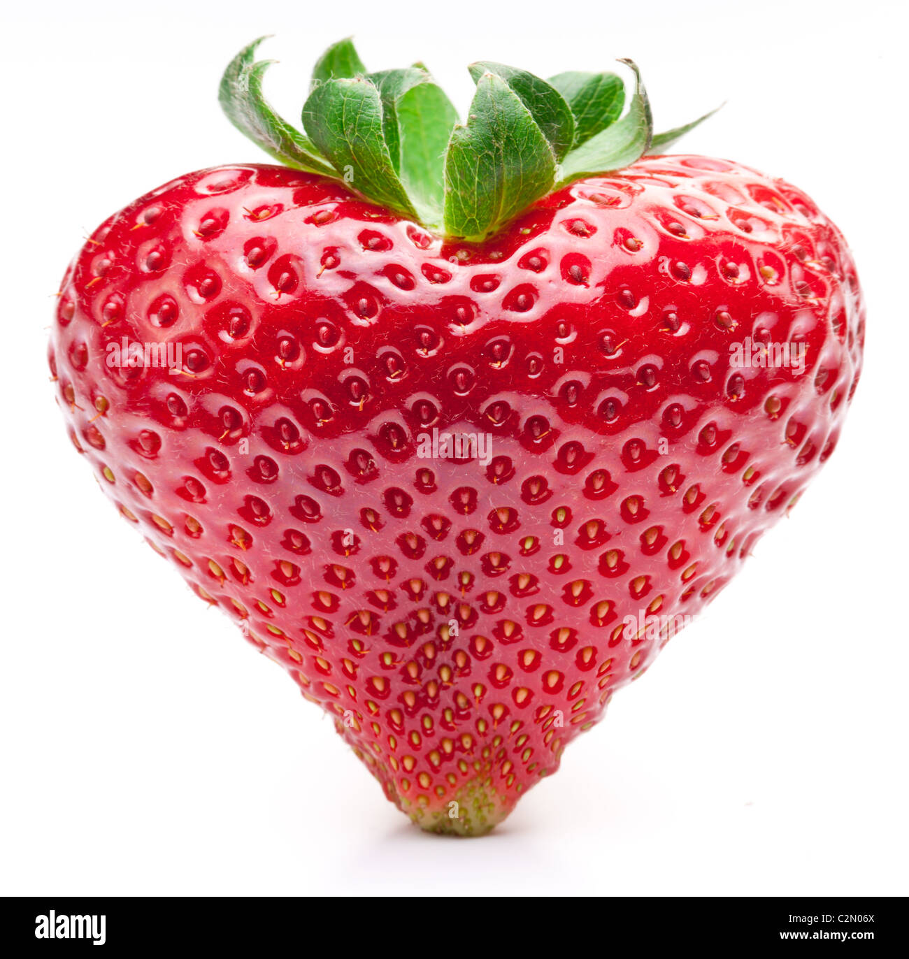 Strawberry heart. Isolated on a white background. Stock Photo