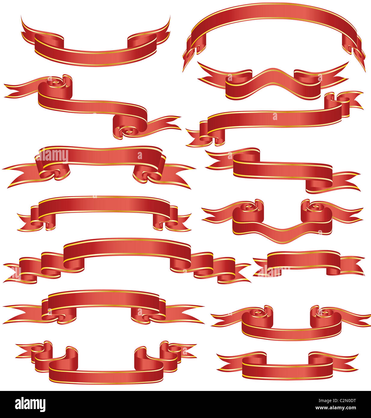 Set of different vector ribbons for design use Stock Photo Alamy