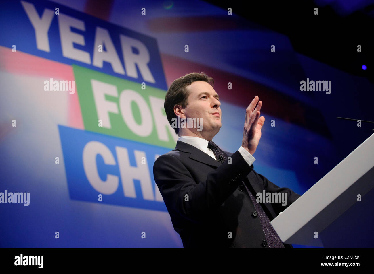 George Osbourne MP addresses the first day of the Conservative Spring Forum, Brighton, 27th ...
