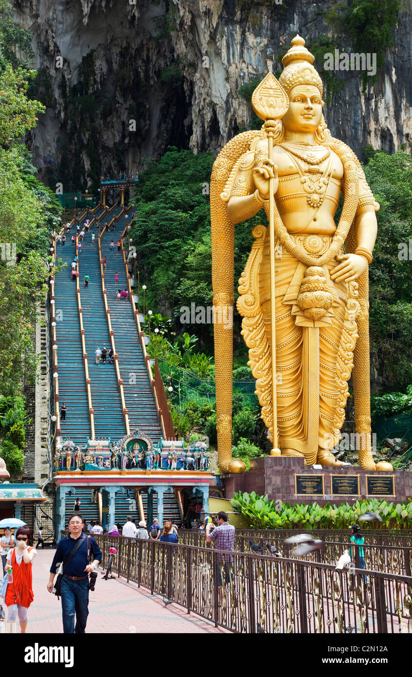 World's Tallest Murugan Statue at Batu Caves, Kuala Lumpur Stock Photo