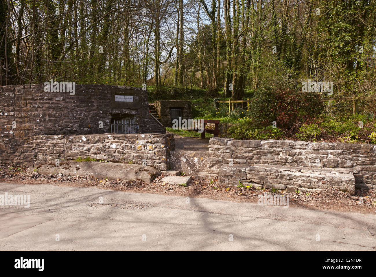 Salmons Well, a group of three wells near Penllyn in the Vale of Glamorgan, South Wales, UK Stock Photo