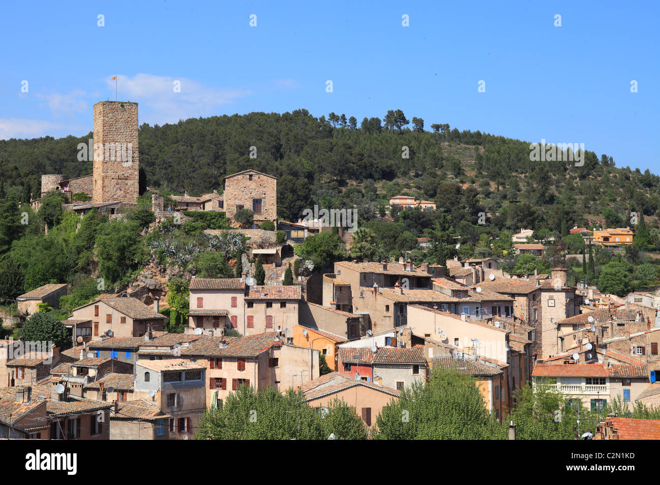 The picturesque Provence village of Les Arcs sur Argens Stock Photo Alamy