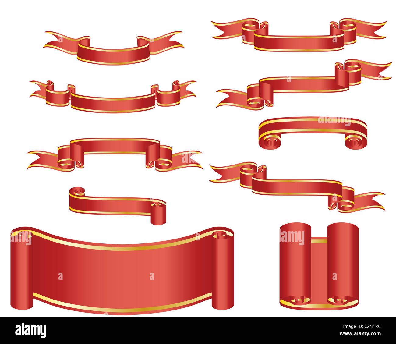 Set of different vector ribbons for design use Stock Photo Alamy
