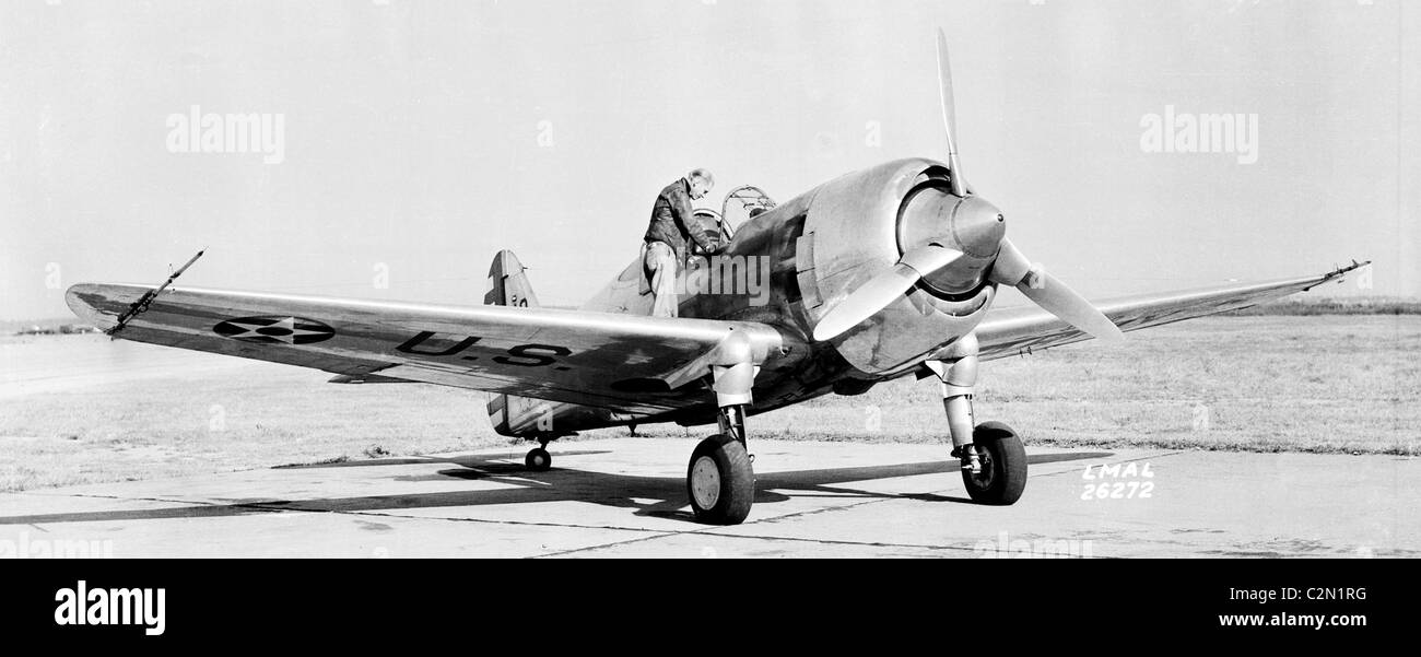 Curtiss P-36 Hawk aircraft, Curtiss XP-42 Stock Photo